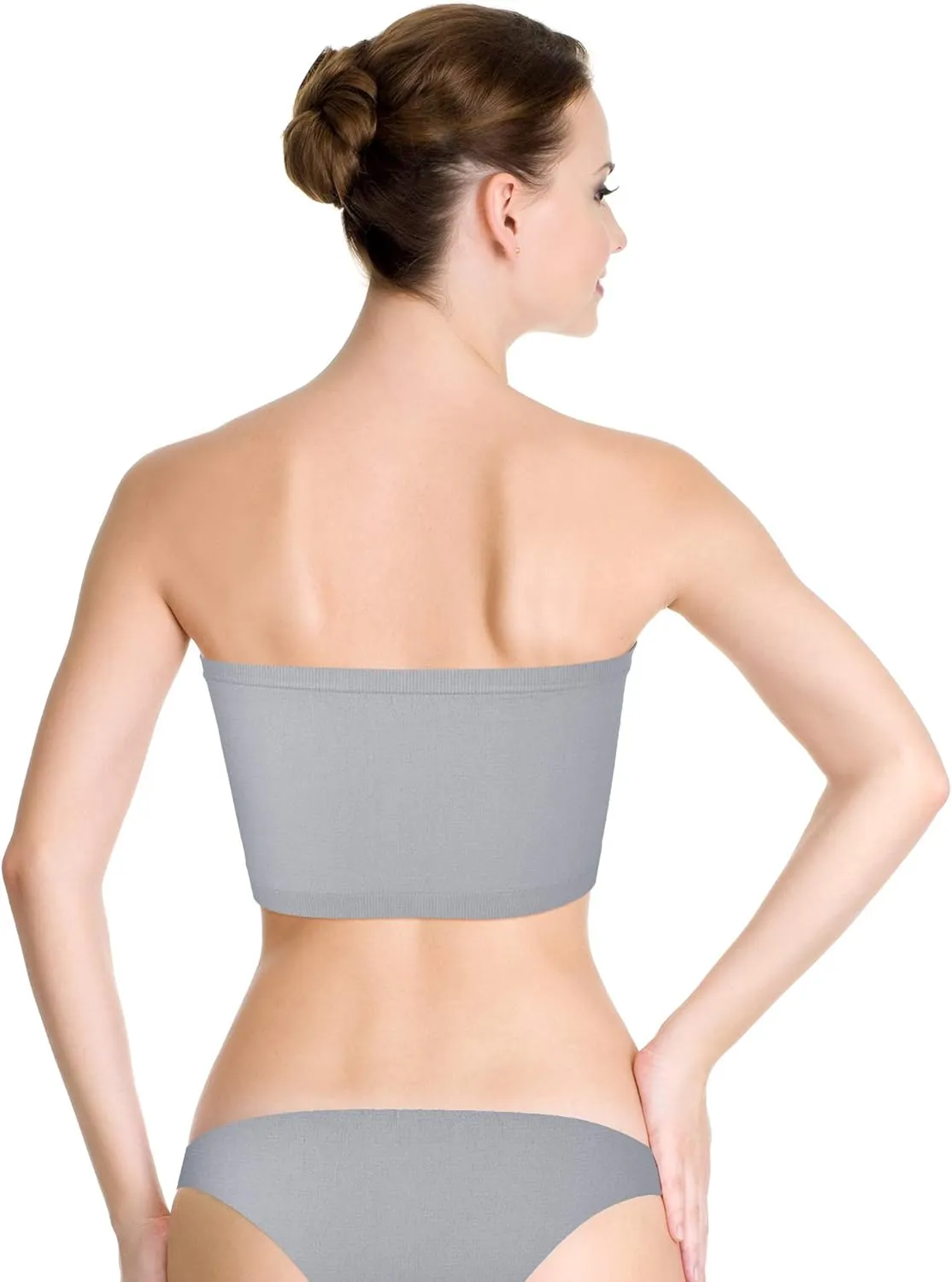 4 Pieces Women's Bandeau Bra Strapless Bralette Seamless Bandeau Non-Padded Stretch Top Bra