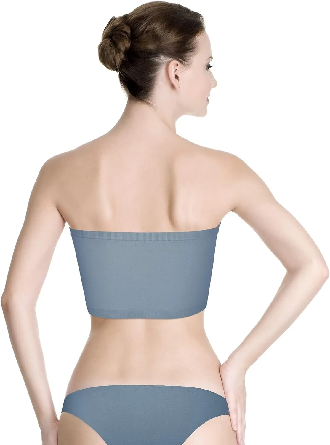 4 Pieces Women's Bandeau Bra Strapless Bralette Seamless Bandeau Non-Padded Stretch Top Bra