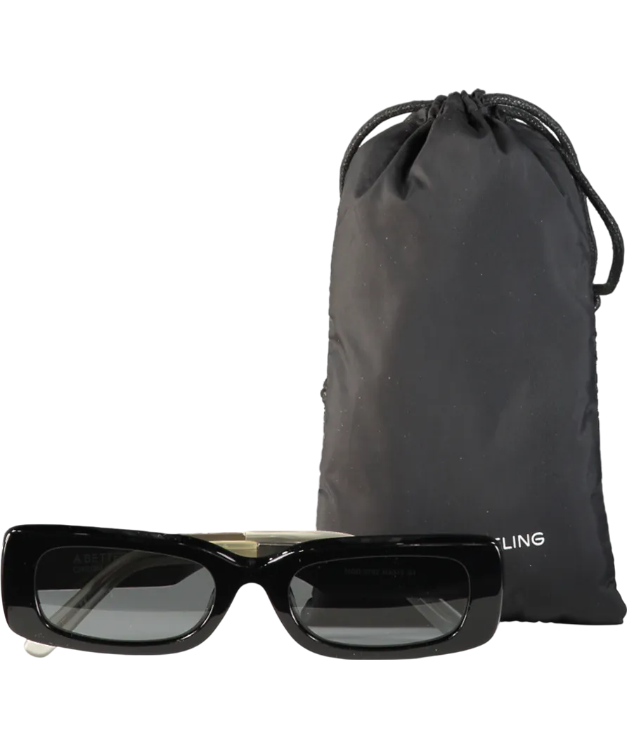 a better feeling Metallic Chroma Titanium Rectangular Sunglasses