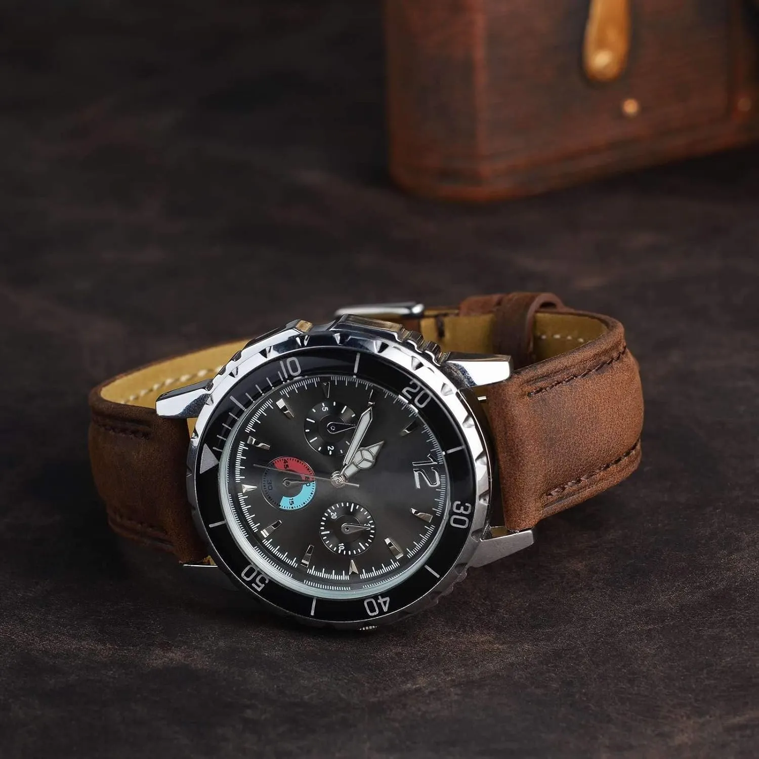 BISONSTRAP Watch Strap, Vintage Leather Replacement Bracelet, Band Width-14mm 15mm 16mm 17mm 18mm 19mm 20mm 21mm 22mm 23mm 24mm