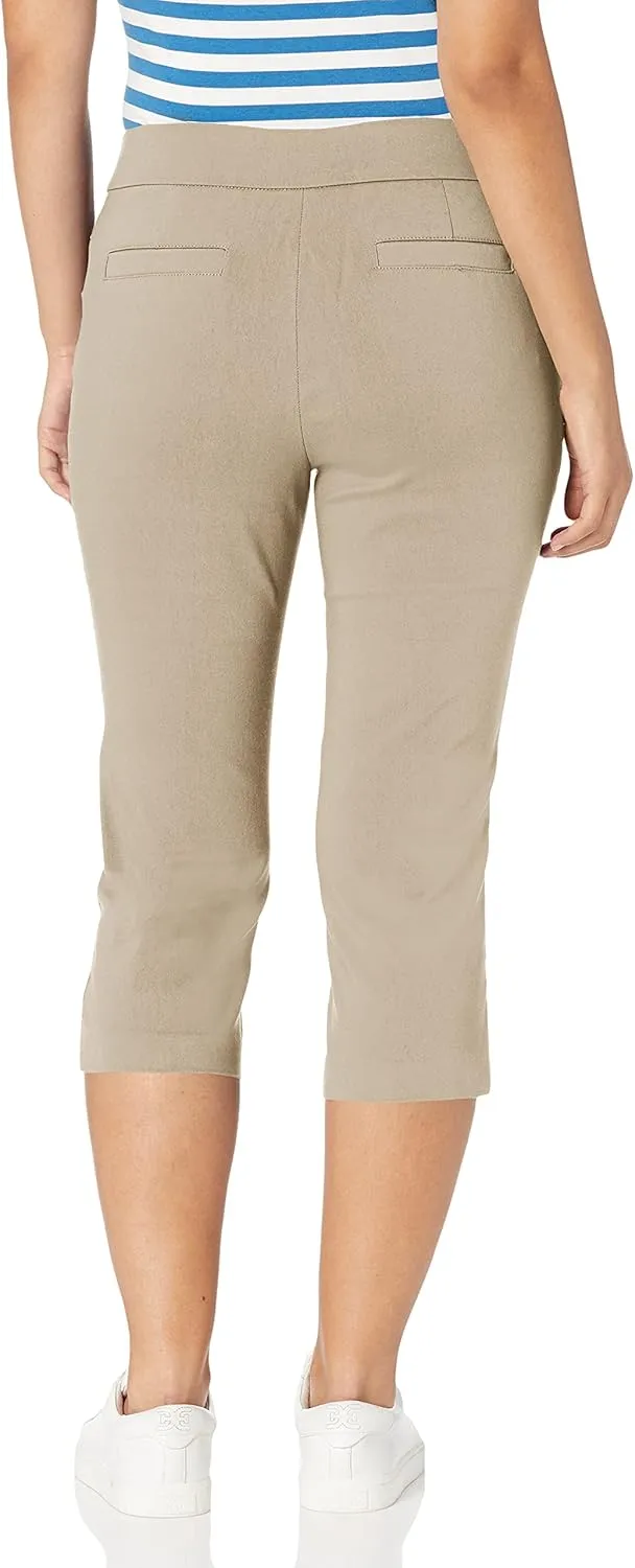 Briggs New York Womens Pull on Capri L Pocket