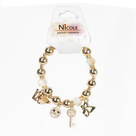 Butterfly Beaded Stretch Bracelet