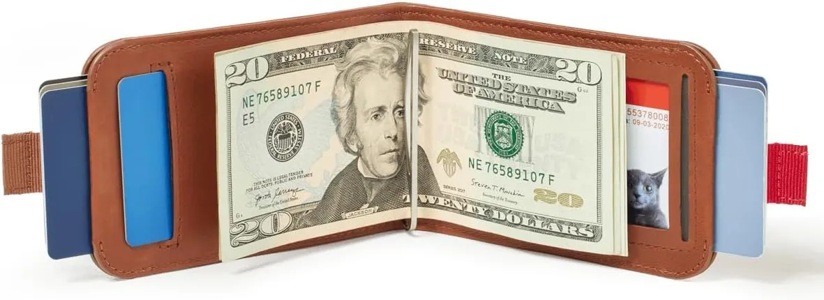 Distil Union Wally 5.0 with MagLock | RFID Leather Bifold Wallet with Money Clip & MagLock | Slim, Minimalist Billfold