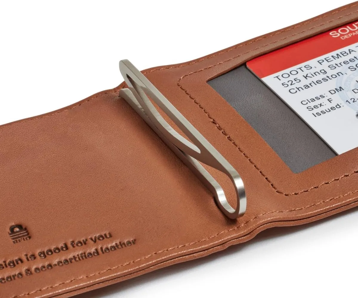 Distil Union Wally 5.0 with MagLock | RFID Leather Bifold Wallet with Money Clip & MagLock | Slim, Minimalist Billfold