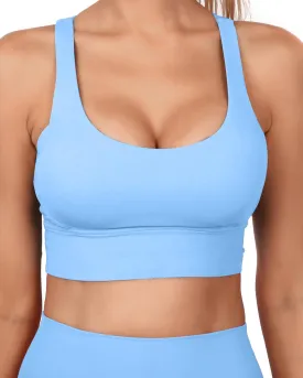 Grace Form Strappy Sports Bra for Women Padded Push Up Sport Bra Athletic Running Workout Bra Yoga Bra