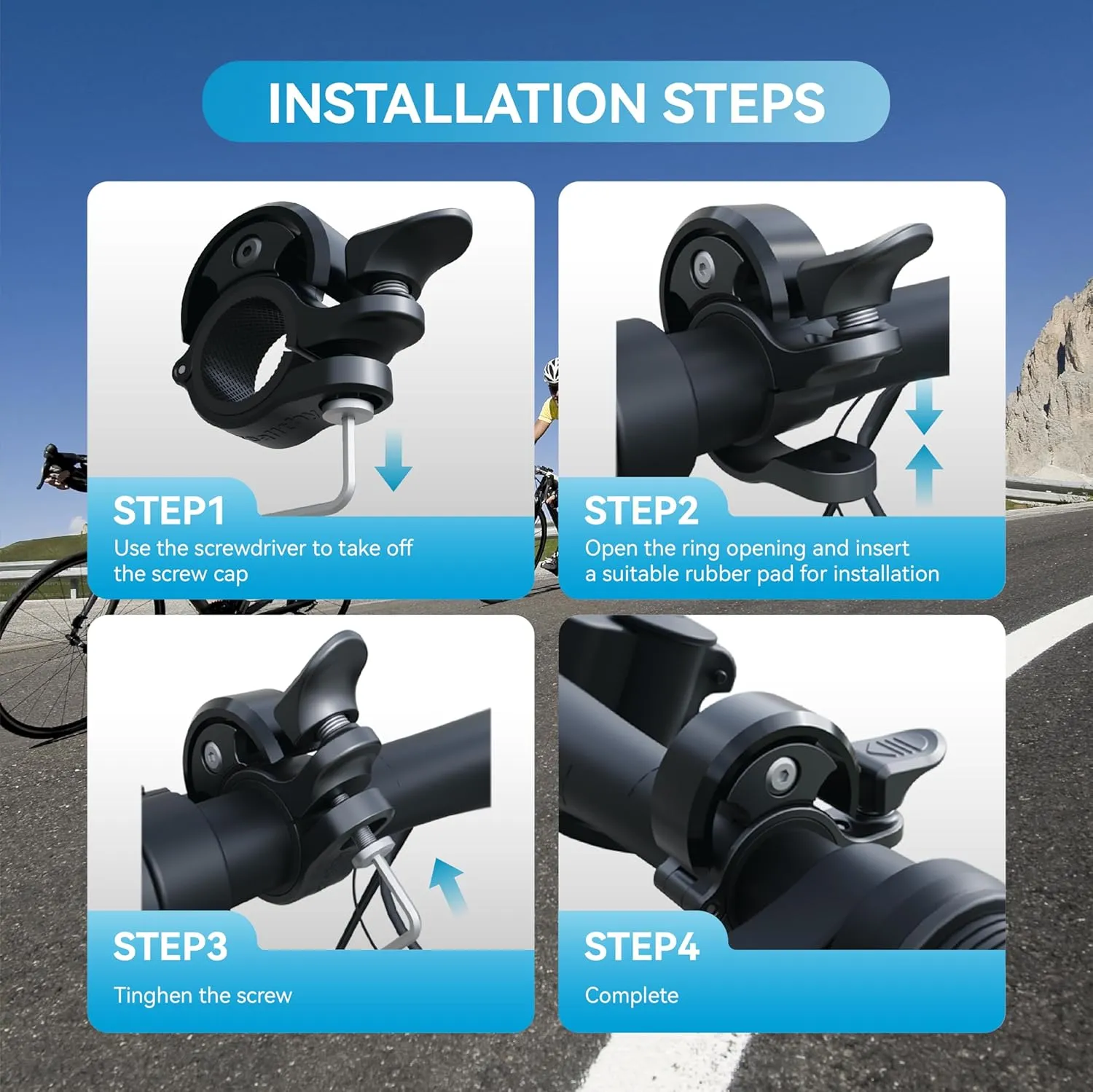Greallthy Bike Bell, Aluminum Alloy Bicycle Belll with Clear& Loud Sound, Bike Bells for Adults Kids, Sturdy and Compact Bell for 19-25.4mm Bicycle Handlebars.