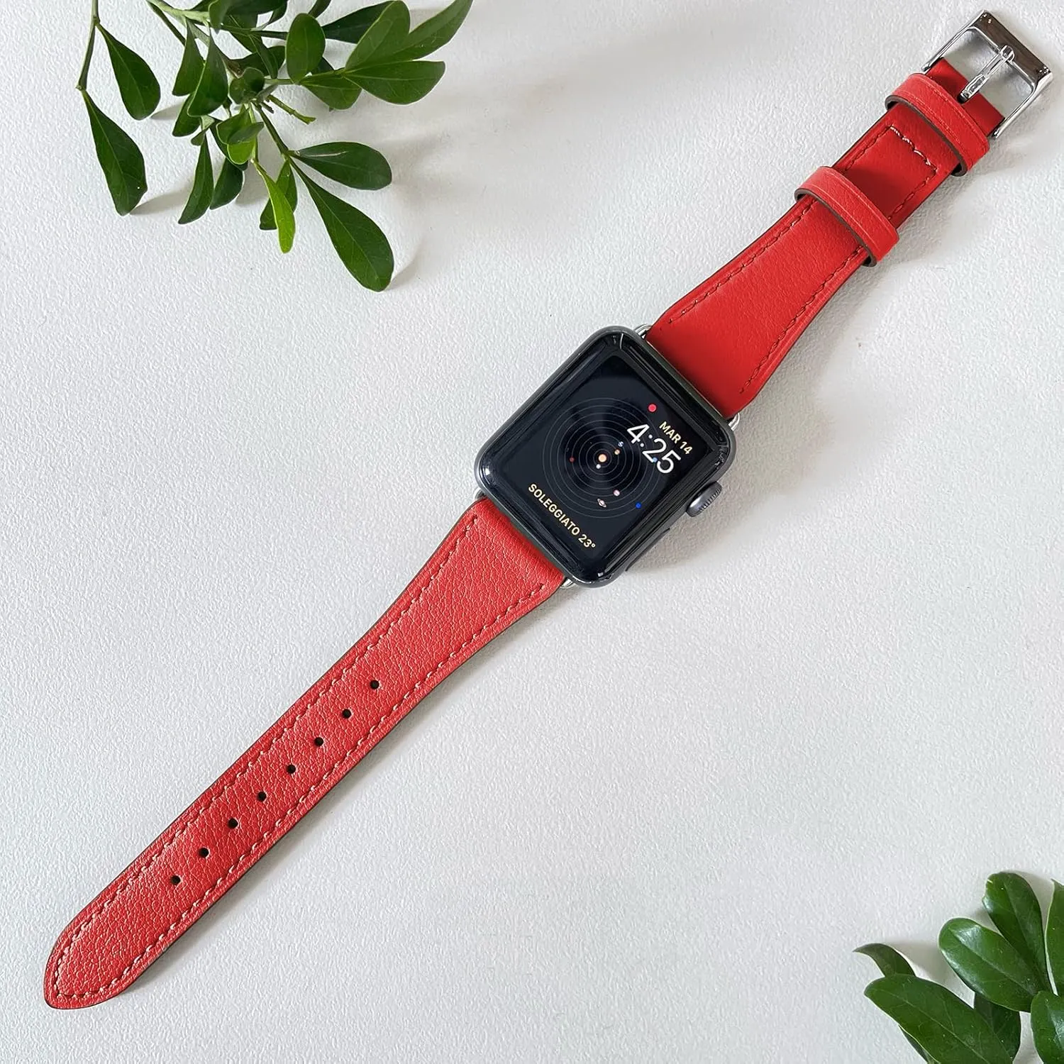 HANDODO Italian Genuine Leather Band Women for Apple Watch Series 10 9 8 7 6 5 4 3 2 1 SE SE2 Ultra 2, SGS Certified Dressy Bracelet Cute Strap for iWatch 38mm 40mm 41mm 42mm 44mm 45mm 46mm 49mm
