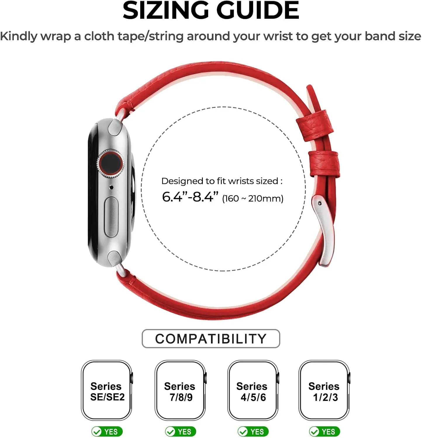 HANDODO Italian Genuine Leather Band Women for Apple Watch Series 10 9 8 7 6 5 4 3 2 1 SE SE2 Ultra 2, SGS Certified Dressy Bracelet Cute Strap for iWatch 38mm 40mm 41mm 42mm 44mm 45mm 46mm 49mm