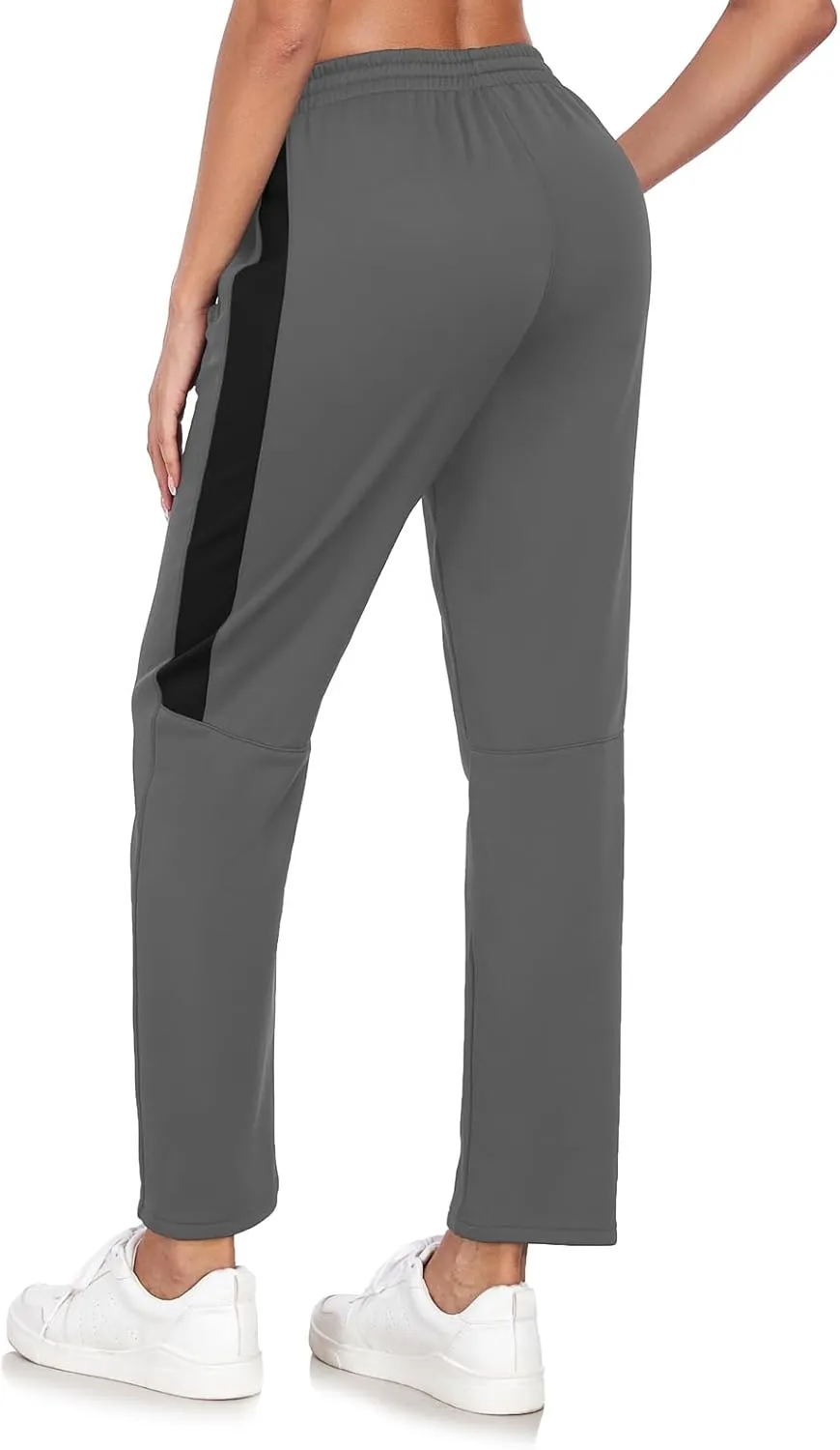 HISKYWIN Womens Fleece Lined Sweatpants Casual Winter Warm Wide Straight Leg Pants Thermal Hiking Cold Weather Jogger