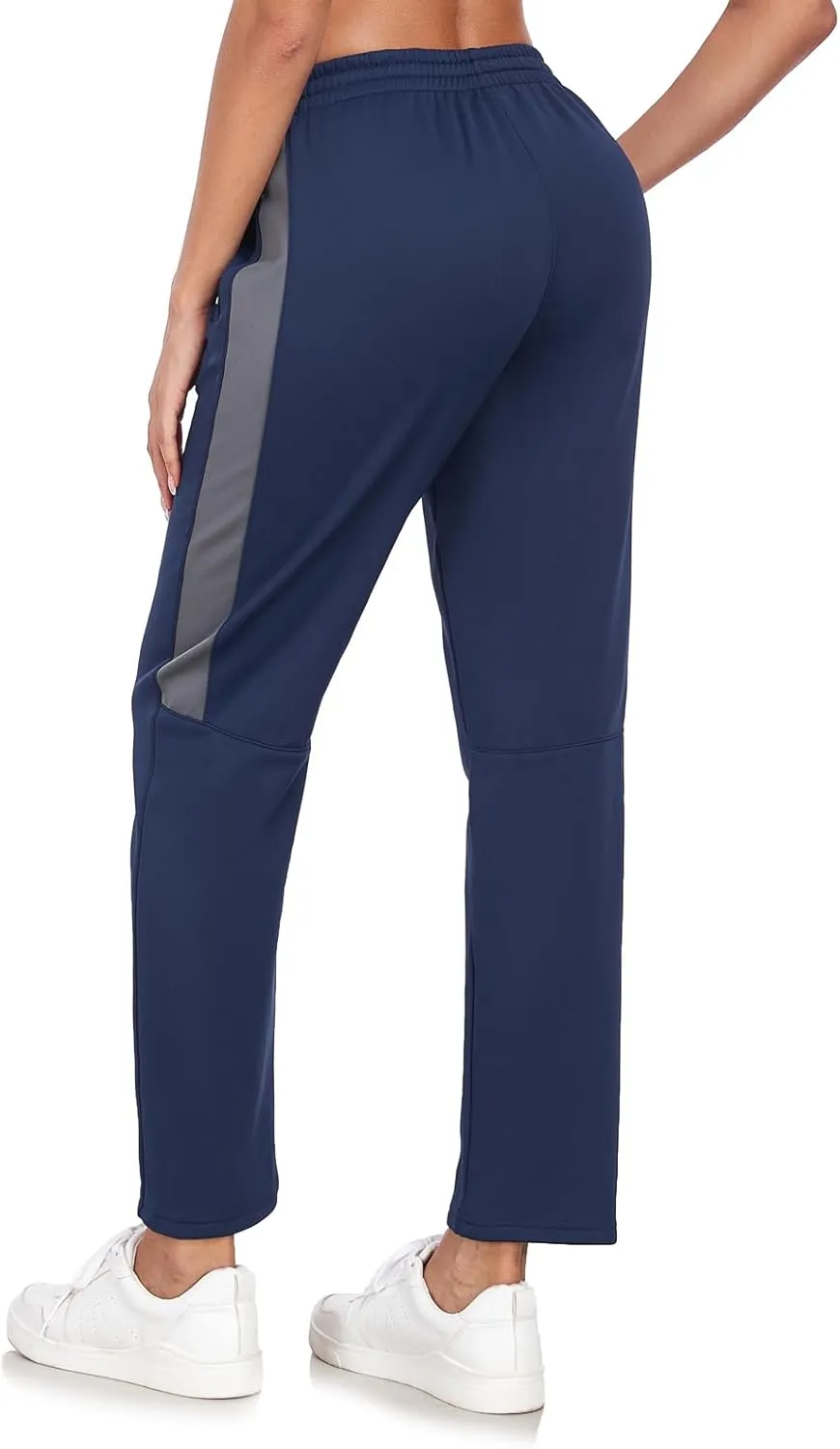 HISKYWIN Womens Fleece Lined Sweatpants Casual Winter Warm Wide Straight Leg Pants Thermal Hiking Cold Weather Jogger