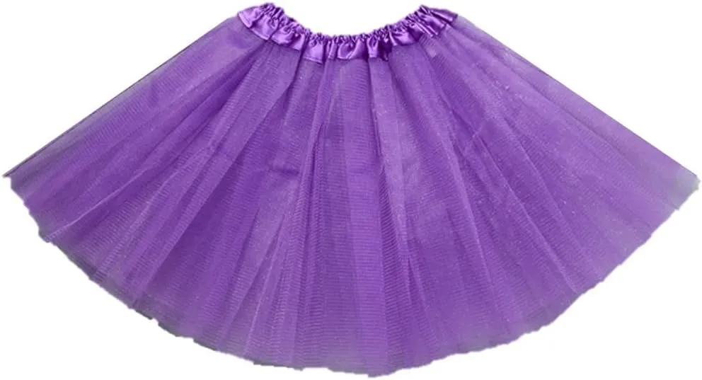 Kids Tutu Skirts 3 Layered Tulle, Fit Most 4-11 yrs Little & Big Girls for Dance Party Costume