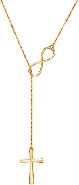 MOMOL Cross Necklace for Women 18K Gold Plated Stainless Steel Delicate Tiny Cross Pendant Necklace Christian Religious Necklace
