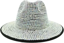Pearl Fedoras Hat Panama Men's Jazz Hat Party Stage Performance Women's Fedora Hat 10 56-58cm
