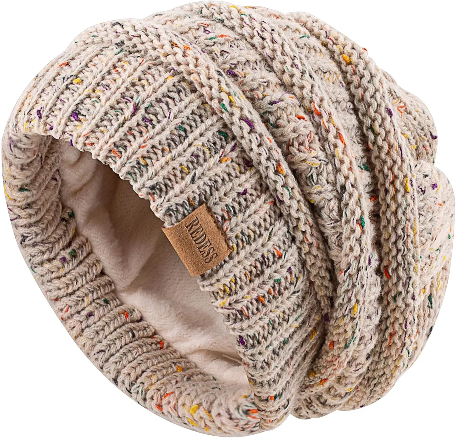REDESS Slouchy Beanie Hat for Men and Women Winter Warm Chunky Soft Oversized Cable Knit Cap