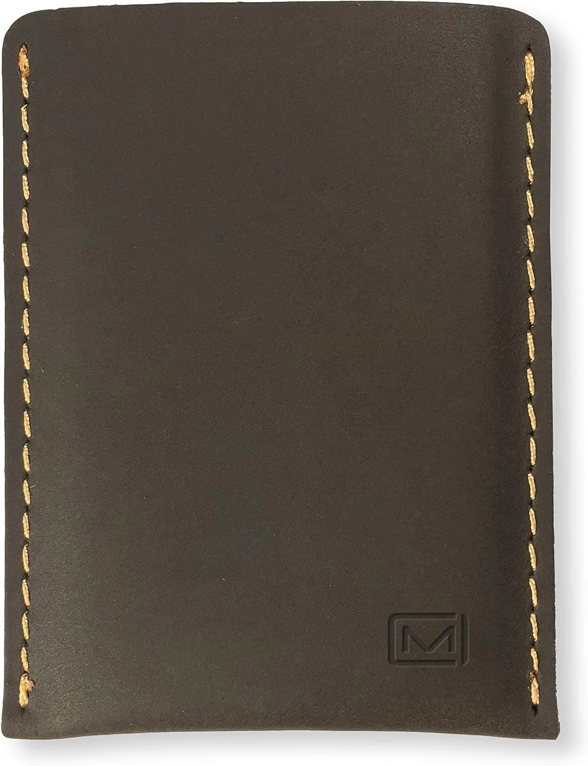 Slim Leather Wallet  Minimalist Card Holder for Men & Women  Front Pocket Design  Easy Card Access by Bottom Push  Premium Leather  Full Protection (Brown)
