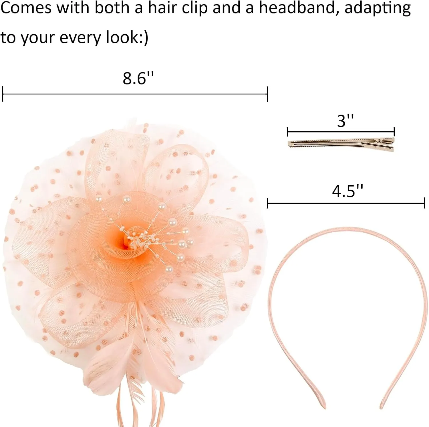 WOVOWOVO Women's Fascinators Hats Fascinators for Women Tea Party Cocktail Wedding Headwear Headband for Women Girls